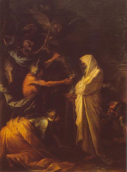 Salvator Rosa L ombre de Samuel apparaissant a Saul chez la pythonisse d Endor.